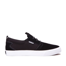 Zapatillas Skate Supra FLOW Hombre Negras/Negras/Blancas (MX-91485)